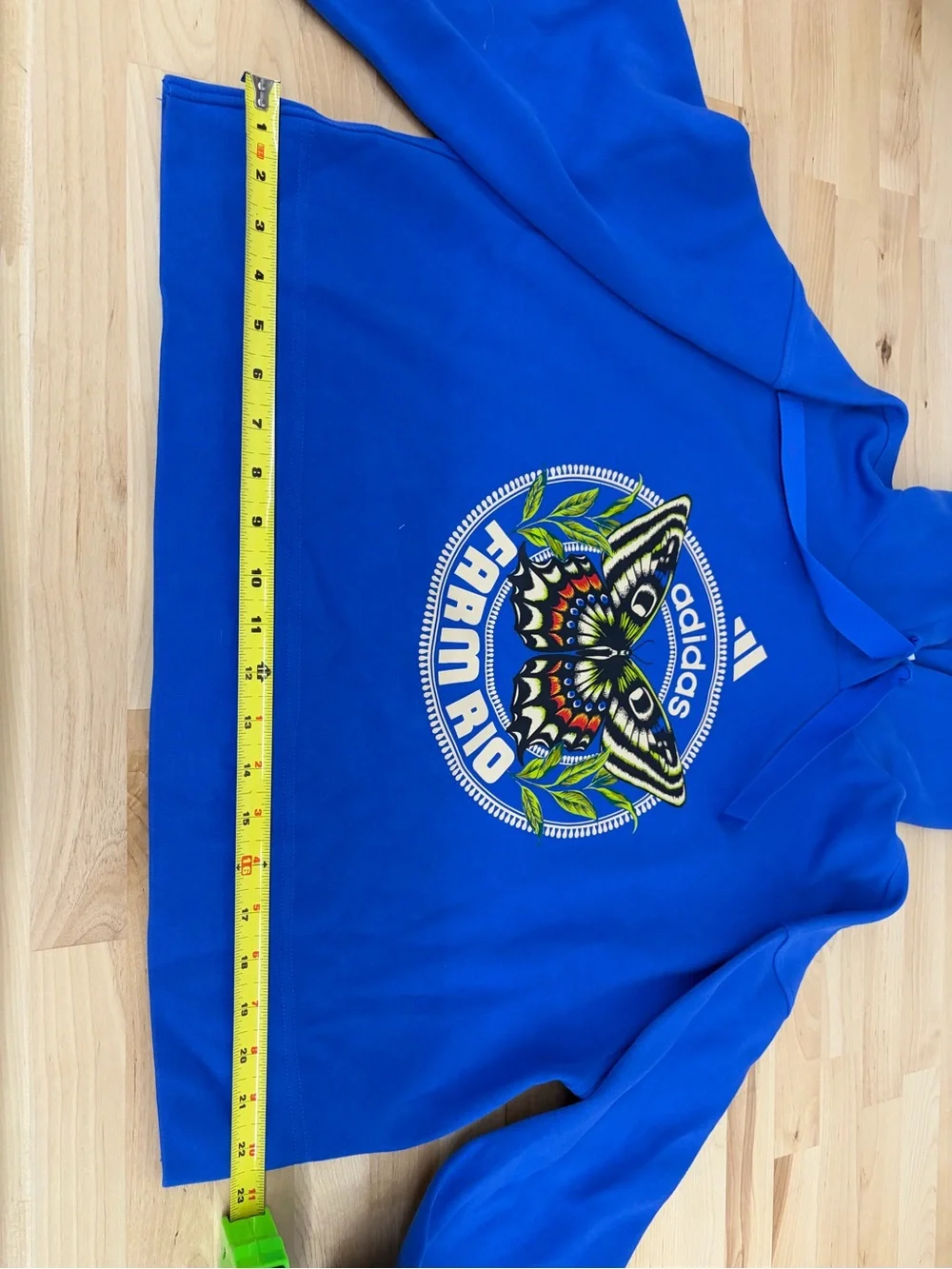 Adidas X FARM Rio Blue Butterfly Hoodie